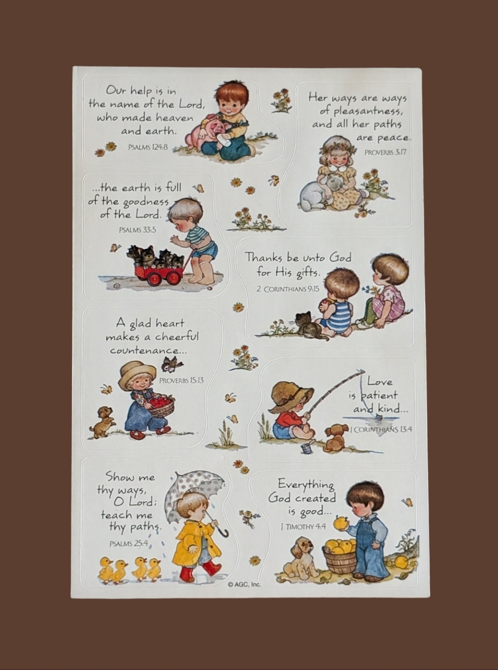 5/$25 Vintage 90s American Greetings Unused Bible Verse Sticker Sheet